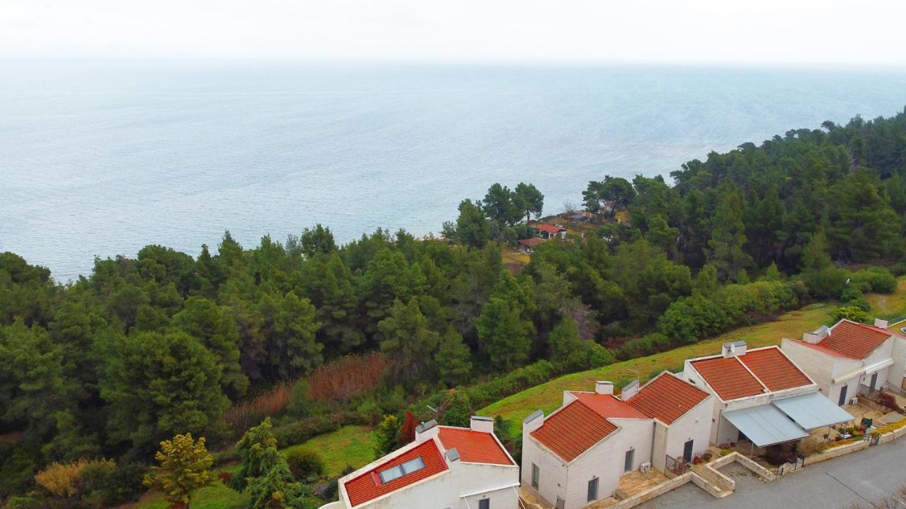 Olia Sea View Shared Pool Villa, Néa Fókaia Exteriér fotografie